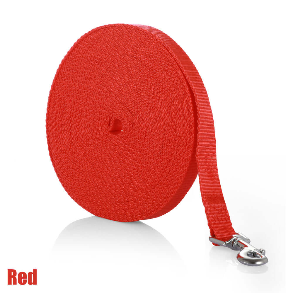 Red Long Dog Pet Puppy Training Obedience Rope Recall Lead Leash - Eastlakes Electronics